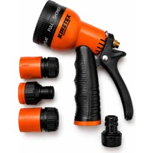 Store Kınetex 8 Modlu Bahçe Sulama Tabancası Seti, Ayarlanabilir Çok Fonksiyonlu Hortum Başlığı, Ergonomik Tetikli Su Püskürtme Tabancası, Bahçe, Araç Yıkama ve Dış Mekan Temizliği Için