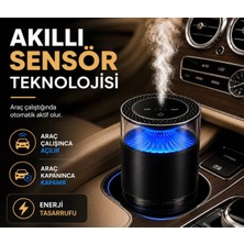 Azurtech Araç Içi Difüzörü Akıllı Oto Koku Makinası Nono Mist 7 Renk LED Yedek Kartuşlu