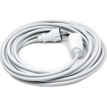 Topraklı 15 Metre Seyyar Kablo Uzatma Kablosu 3x2,5 Mm, Beyaz