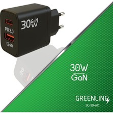 Store 30W Gan Type-C ve Usb-A Girisli Hizli Sarj Adaptörü