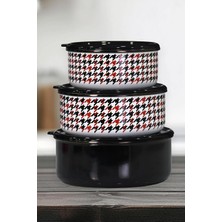 Store Forte Black Emaye Üçlü Saklama Seti