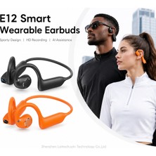 Serreha E12 Aı Smart Shooting Earbuds - Yapay Zeka Destekli 8mp Kamera, 1080P Eıs Video ve Çeviri Özellikli Akıllı Kulaklık