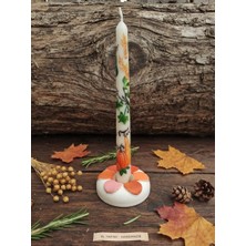 Tolu Şamdan Mum - Balkabaklı Cadılar Bayramı Halloween Şamdan Mum ve Şamdan Seti ( 1 Adet)