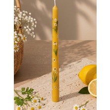 Tolu Şamdan Mum - Papatya Desenli Şamdan Mum (1 adet)