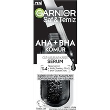 Aha+Bha Cilt Kusurları Karşıtı Siyah Serum %4, Niasinamid+Peeling Etkili Aha+Bha, 30 ml