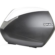 Shad SH36 White Motosiklet Yan Çanta Takım 36 Litre Kapasite Motor Yan Heybe Siyah