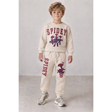 Yiğit Butik Erkek Çocuk Spidey Baskılı Sweatshirt Jogger Pantolon Alt Üst Takım