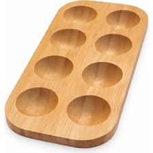 Store Bambu Yumurtalık 8 Gözlü, Suya Dayanıklı Pürüzsüz Yumurta Standı, Tezgah ve Dolap Kullanımı (1)