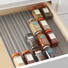 Store Spiceliner Baharat Rafı Çekmece Düzenleyici (Universal Fit 10' Rulo), Gri