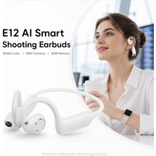 Serreha E12 Aı Smart Shooting Earbuds - Yapay Zeka Destekli 8mp Kamera, 1080P Eıs Video ve Çeviri Özellikli Akıllı Kulaklık