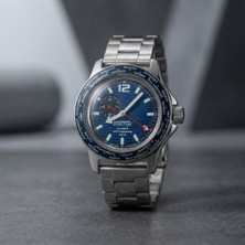 Eski Yeni Antik Vostok Amphibia 13003V Gmt Otomatik Mekanik Erkek Kol Saati 200 Metre Lacivert Kadran