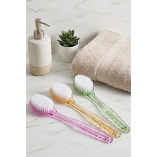 Store Plastik Saplı Vücut Temizleme Fırçası, Sırt ve Vücut Için, Banyo ve Duş Aparatı, 35 cm