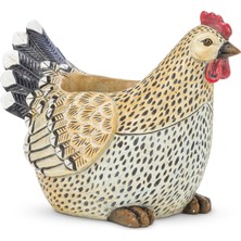 Store Abbott Collection 27-GALLO-720 Horoz Saksısı, Bej/siyah