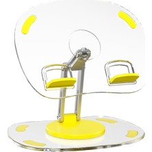 Store Akrilik Tablet Standı Masaüstü Portatif, Metal Destek Kollu Şeffaf Stand 360 Dönebilen, iPad Pro Air Mini ile Uyumlu