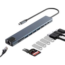 Store CR20 10IN1 Mac-Book Thunderbolt 3 Uyumlu Adaptör Çevirici Hub Type-C'den 4K30Hz Hdmı, USB 3.0, Type-C Pd 100W Hızlı Şarj, Type-C 3.1 Data Port, Sd ve Micro Sd Kart Okuyucu, RJ45 100MBPS