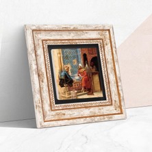 Store Satranç Oyunu Taş Duvar Tablosu - Çerçeveli Taş Tablo - Dekoratif Duvar Sanatı - Modern Ev ve Ofis Duvar Dekoru T1-23