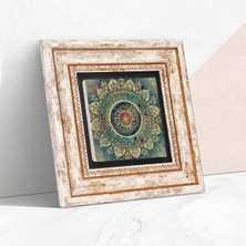 Store Mandala Taş Duvar Tablosu - Çerçeveli Taş Tablo - Dekoratif Duvar Sanatı - Modern Ev ve Ofis Duvar Dekoru T1-231