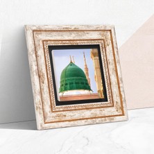 Store Ravza-I Mutahhara Taş Duvar Tablosu - Çerçeveli Taş Tablo - Dekoratif Duvar Sanatı - Modern Ev ve Ofis Duvar Dekoru K1-56