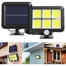 Store Kablolu Güneş Enerjili 120 Cob LED Solar Bahçe Aydınlatması - IP65 Su Geçirmez Cob LED Hareket Sensörlü Duvar Lambası, 3 Modlu Dış Mekan Solar Projektör Projektör Aydınlatma