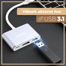 Store Inca ITPC-04TXT Type-C Hub, 4K 30Hz Hdmı, USB 3.0, 100W Pd, Alüminyum Kasa
