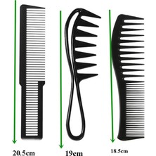 Store Profesyonel 3’lü Tarak Set - Saç Açıcı ve Şekillendirici Set