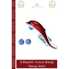 Denguva Premium Kolay Kullanım Zindelik Rahatlatıcı Boyun Sırt Tüm Vücut 3 Başlıklı Yunus Balığı Masaj Aleti
