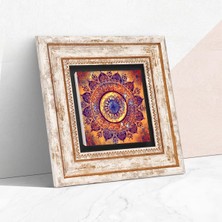 Store Mandala Taş Duvar Tablosu - Çerçeveli Taş Tablo - Dekoratif Duvar Sanatı - Modern Ev ve Ofis Duvar Dekoru T1-230