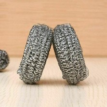 Store Scrubber 4'lü Bulaşık Teli | Paslanmaz Çelik Ağır Hizmet Tipi Inatçı Yağ ve Yanmış Kir Sökücü, Tencere, Tava ve Izgara Temizleme Metal Teli Seti (Model: 165-B)