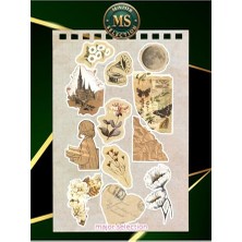 Vintage Aesthetic Temalı Sticker Seti; Laptop, Tablet, Telefon, Ajanda ve Bullet Journal Için