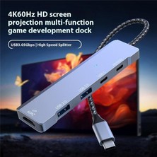 Store Type-C Çok Fonksiyonlu Genişletici, Hdmı, USB 3.0, USB 2.0 ve Pd 100W MacBook ile Uyumlu ve Notebook Şarj Desteği, 5gbps Veri Transferi, 4K@60Hz HDMI Çıkışı, Evrensel Uyumluluk CZ-336 (Gri)