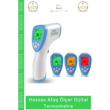 Denguva Premium Seri Kızılötesi Pilli Temassız Alın Boyun Bilek Hassas Ateş Ölçer Dijital Termometre