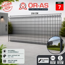Ör-As Tel Örgü Bahçe Teli Panel Çit 100 cm x 250 cm = 7 - Adet