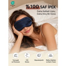 Icon Silk %100 Saf Ipek Uyku Maskesi Göz Bandı (Yıldızsız Gece)