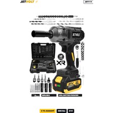 Jetvolt 21V Şarjlı Torklu Matkap 800 Nm Somun Sıkma Sökme - Siyah