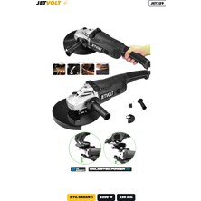 Jetvolt 2200W 230 mm Büyük Taşlama Makinesi Metal Şanzıman - Siyah