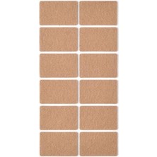 Kahverengi Yapışkanlı Sandalye, 12 Adet, Dikdörtgen 3,5 x 5,5 Cm, Masa, Koltuk Altı Parke Koruma Keçesi