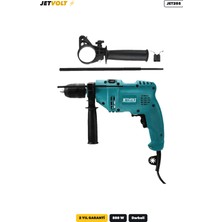 Jetvolt 500W Darbeli Elektrikli Matkap 13 mm Bakır Sargı Motor - Mavi