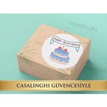 Lexroo Doğum Günün Kutlu Olsun Etiket 40 Adet Yuvarlak Mat Doğum Günü Etiket 4 cm Ambalaj Parti