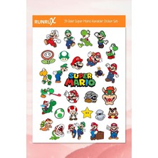 Lexroo Süper Mario Etiket - Ajanda, Defter, Laptop, Telefon, Scrapbook Sticker