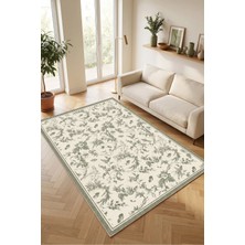 Decomia Home Dijital Kaymaz Yıkanabilir Çiçekli Salon Halısı Mutfak Halısı Koridor Halısı