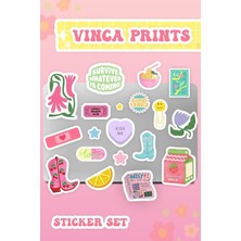 Lexroo Laptop Sticker Seti 19 Adet Sticker Macbook Notebook Tablet Telefon Ajanda Defter Sticker Seti