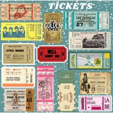Lexroo Tickets Sticker Seti | Laptop Notebook Telefon Etiket Journal
