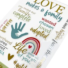 Lexroo Adoption Baby Family Clear Sticker, Çok Aşamalı