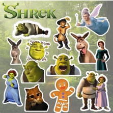 Lexroo Shrek Sticker Seti | Laptop Notebook Telefon Etiket