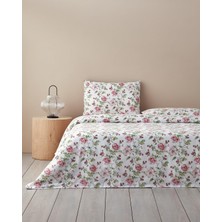 Lexroo Sparkling Flowers Çift Kişilik Nevresim Takımı Yeşil