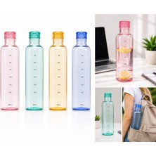 Lexroo Cam Matara Su Şişesi Motivasyonlu Sızdırmaz Matara Suluk Cam 500 Ml, Renkli, S