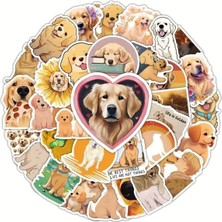 Lexroo 50'li Sevimli Köpekler Sticker Set Laptop Notebook Tablet Sticker Seti