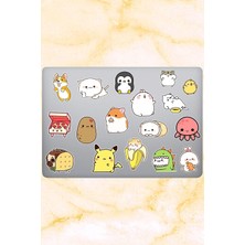 Lexroo Cute Temalı Laptop Notebook Tablet Sticker Seti 17 'li