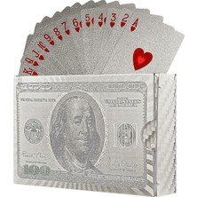 Lexroo Silver Dolar Iskambil Kağıdı Kaygan Plastik Su Geçirmez Oyun Kağıdı CIN383SLV