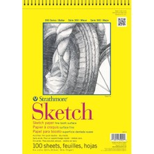 Lexroo Duvar Resmi 350900 Kağıt Eskiz Spiral Kağıt Ped 9 Inç x 12 Inç, 100 Yaprak